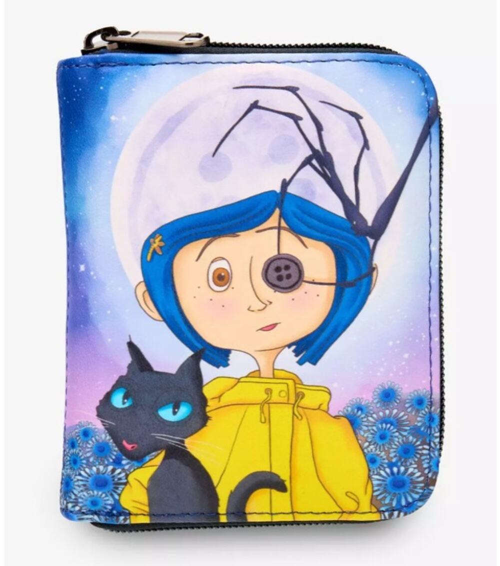 Loungefly Coraline Button Eye Flower Mini Zipper Wallet | NWT